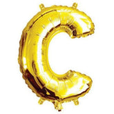 Gold Foil Letter Balloons - C - The Party Room